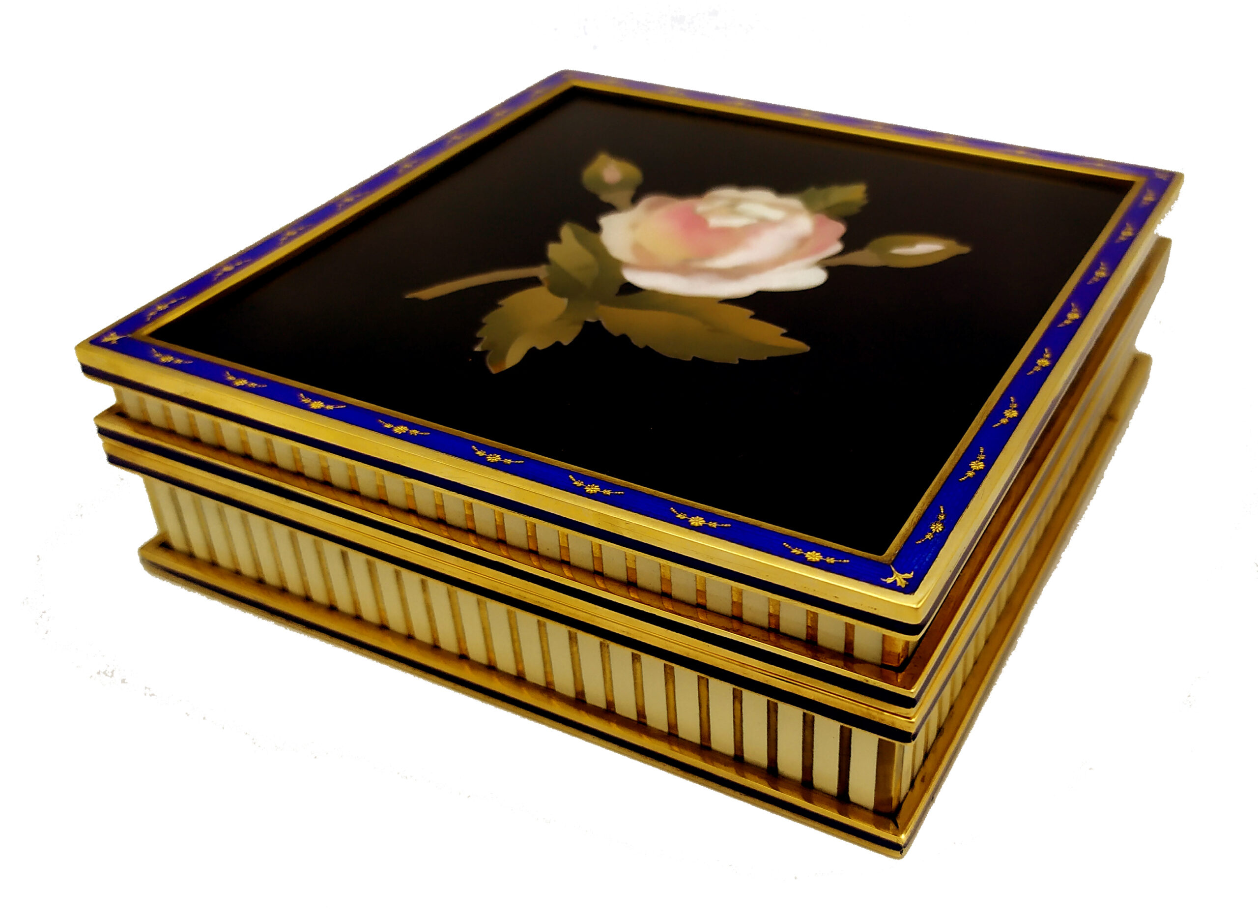 SOLD - Box with Rose fine Mosaic in Semiprecious Stones, Sterling Silver Salimbeni 13 SOLD - Box with Rose fine Mosaic in Semiprecious Stones, Sterling Silver Salimbeni - Image 11