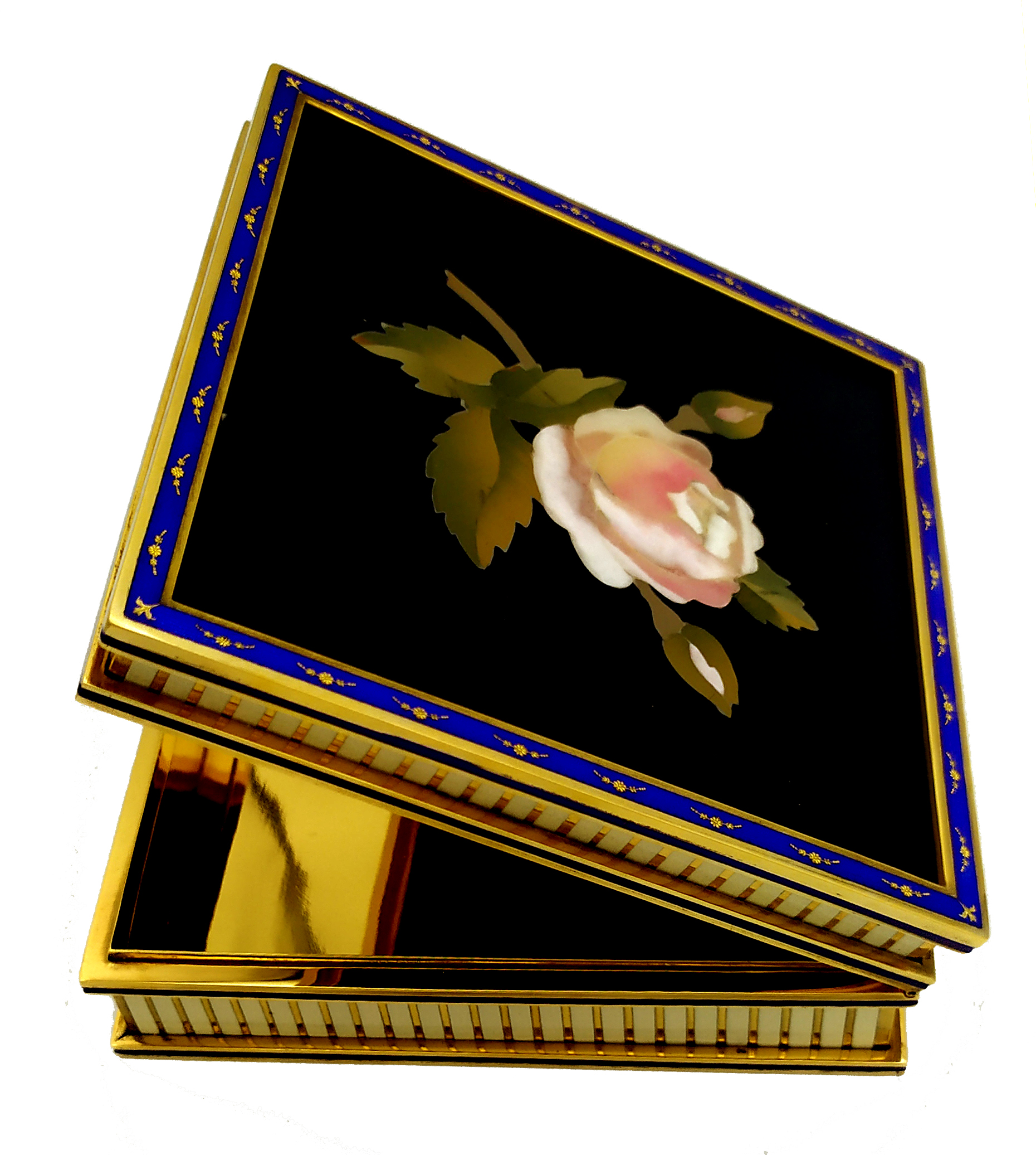 SOLD - Box with Rose fine Mosaic in Semiprecious Stones, Sterling Silver Salimbeni 16 SOLD - Box with Rose fine Mosaic in Semiprecious Stones, Sterling Silver Salimbeni - Image 14