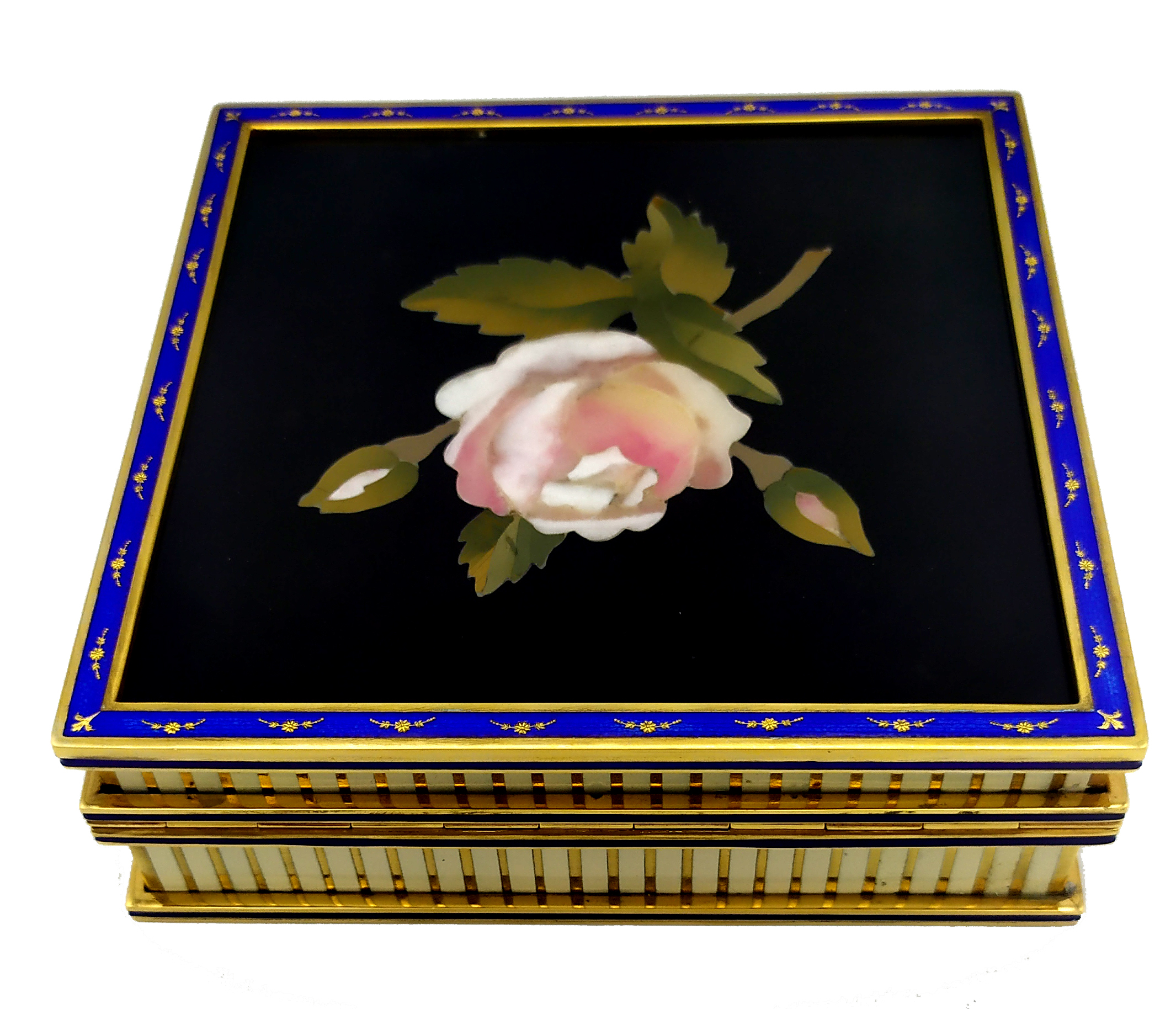 SOLD - Box with Rose fine Mosaic in Semiprecious Stones, Sterling Silver Salimbeni 18 SOLD - Box with Rose fine Mosaic in Semiprecious Stones, Sterling Silver Salimbeni - Image 16
