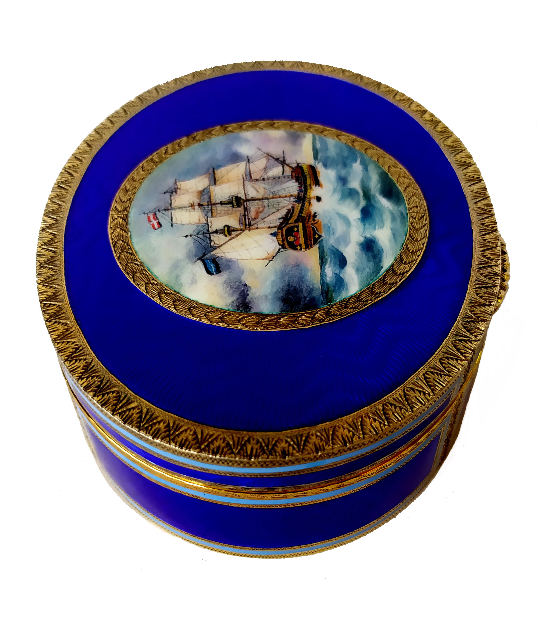 Table Box with Fine Hand-Engraving and Sailboat Miniature Salimbeni 10 Table Box with Fine Hand-Engraving and Sailboat Miniature Salimbeni - Image 8