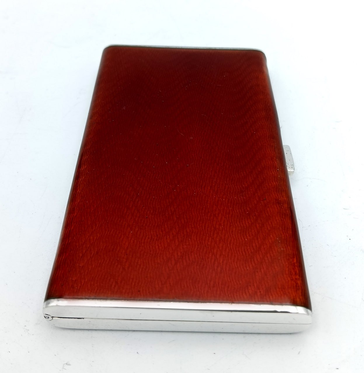 Pocket cigarette case red rubin fired enamel sterling silver Salimbeni 9 Pocket cigarette case red rubin fired enamel sterling silver Salimbeni - Image 7