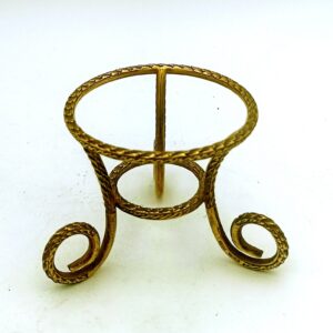 925/1000 silver egg tripod plated with gold with engravings